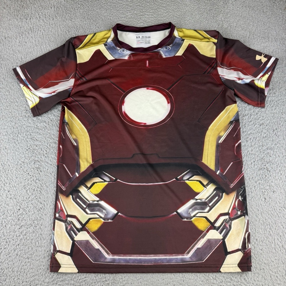 Iron Man Compression‎ Shirt Size 3XL Red Under Armour Avengers Age Of Ultron